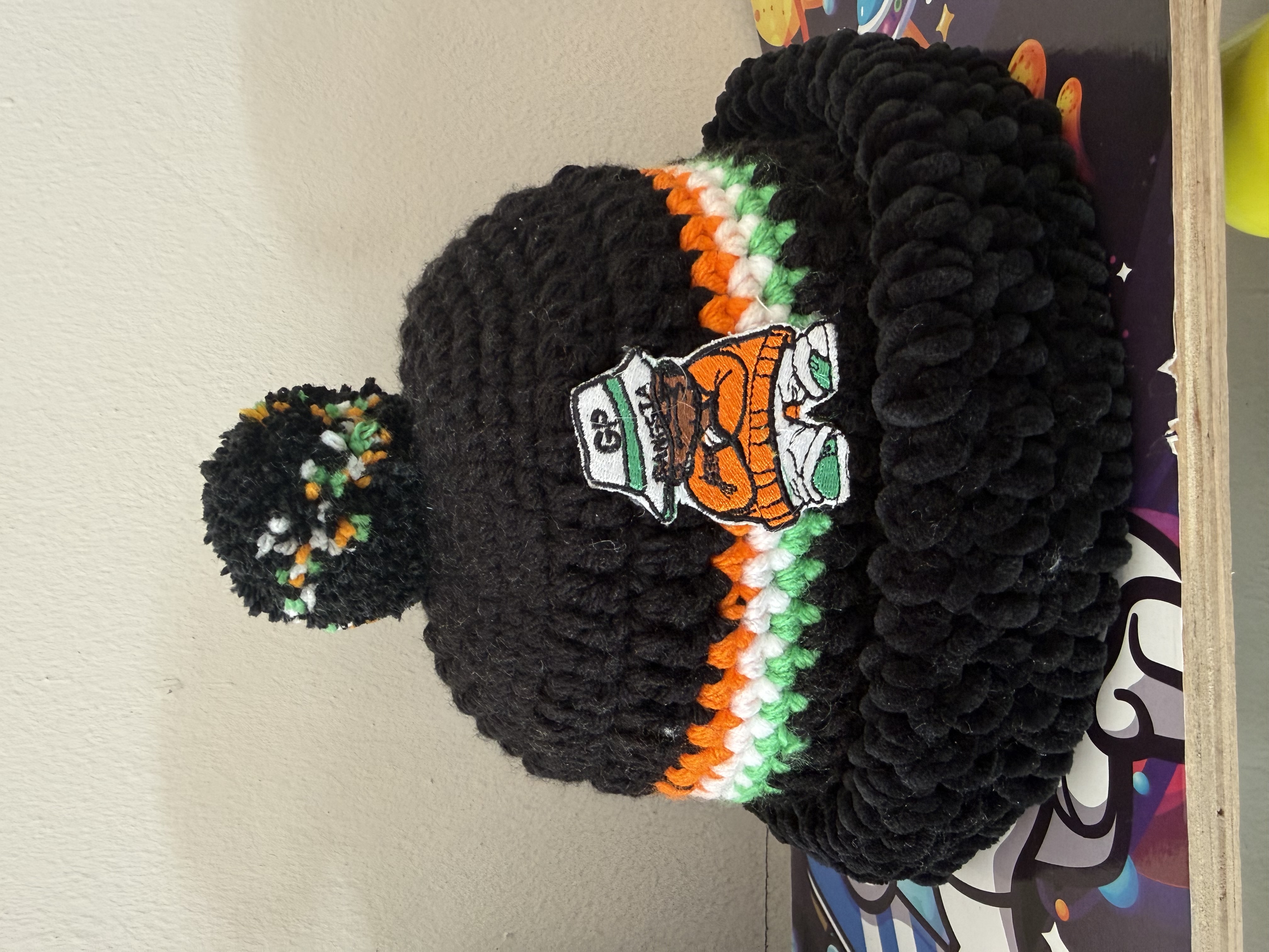 WINTER CROTCHET HAT (Black)